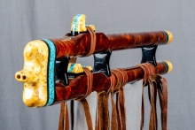 Redwood Burl Native American Flute, Minor, Mid A-4, #N3Ka (1)